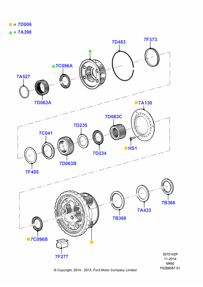 42P - Planetary Gear Sets, 6 Speed Auto Transmission (6R140); 01/JUN/2015