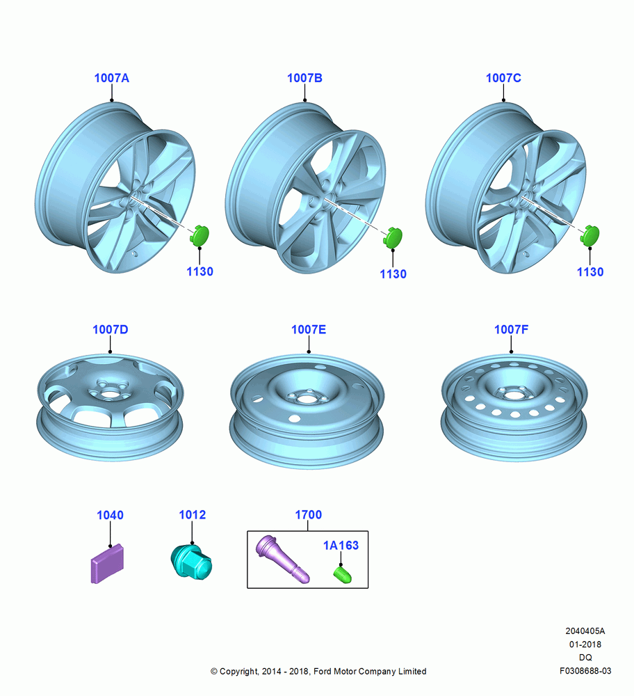 05A - Wheels, With 18" Wheels; 19/JAN/2015-06/SEP/2018