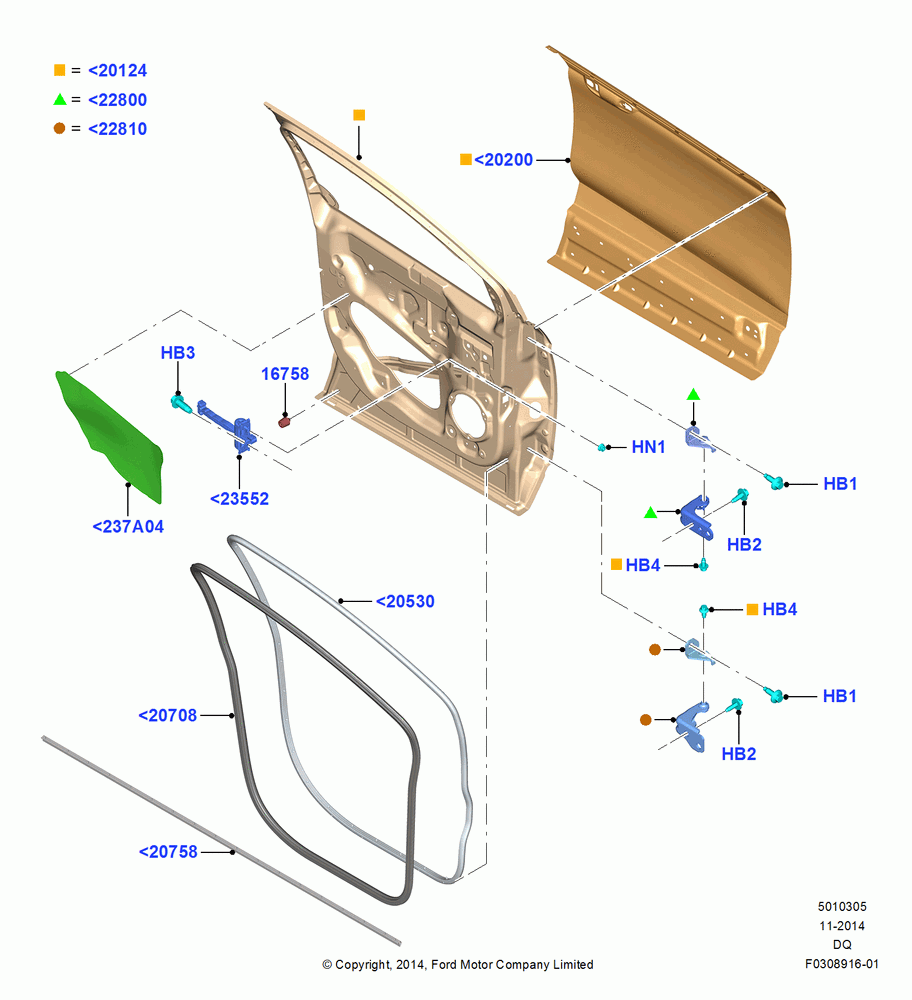 05A - Front Doors, Hinges & Weatherstrips; 19/JAN/2015