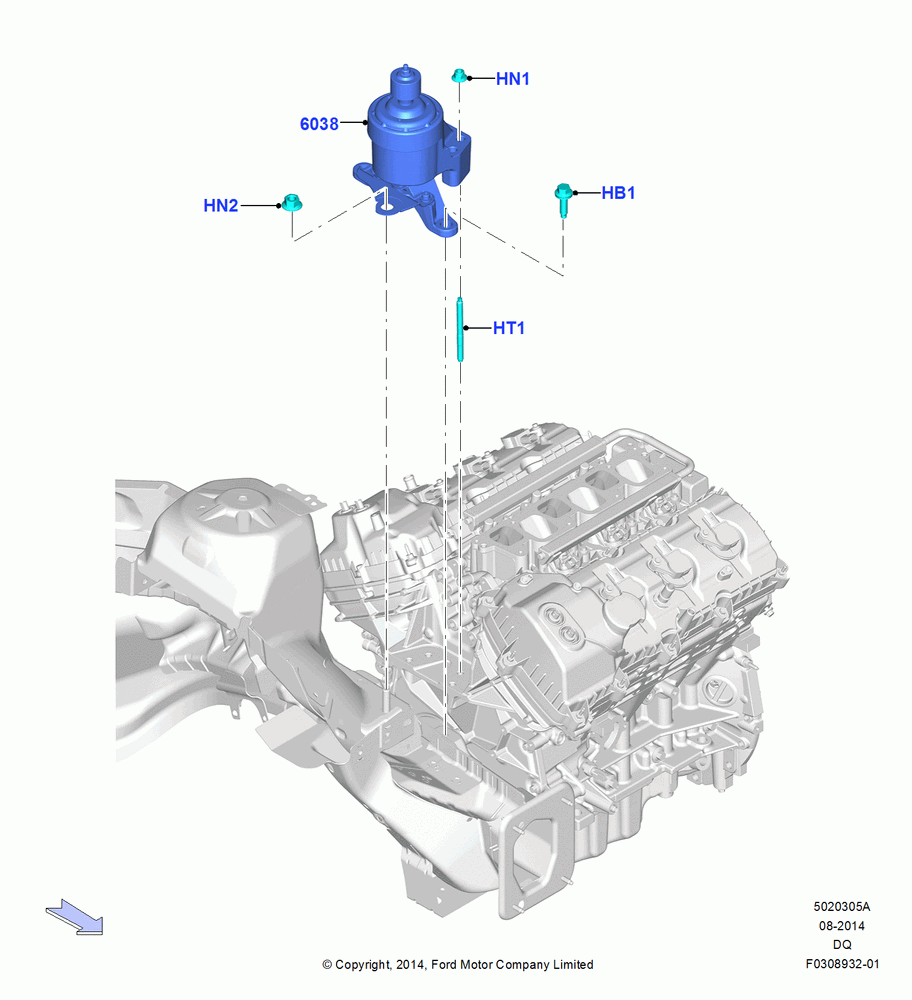 05A - Engine Mounting, 3.5L Cyclone V6 Petrol TIVCT; 19/JAN/2015-06/SEP/2018