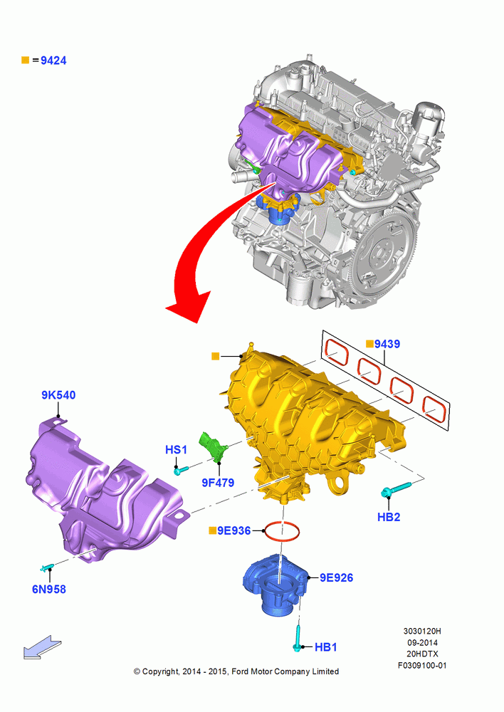 20H - Intake Manifold, 2.0L EcoBoost (240PS); 19/JAN/2015-06/SEP/2018
