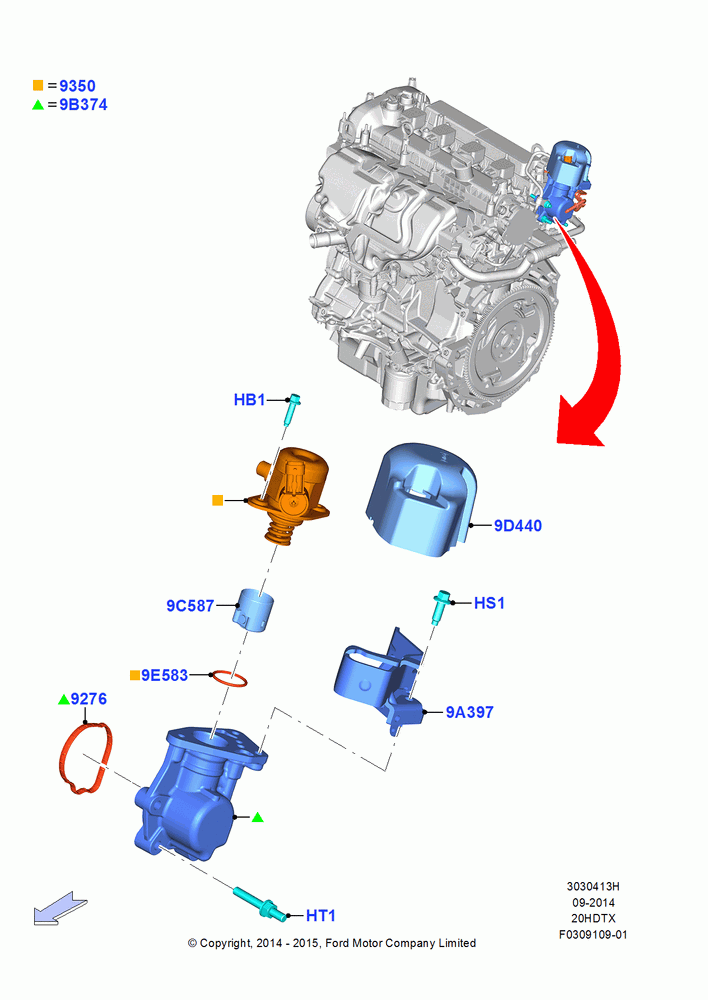 13H - Fuel Injection Pump-Engine Mounted, 2.0L EcoBoost (240PS); 19/JAN/2015-06/SEP/2018