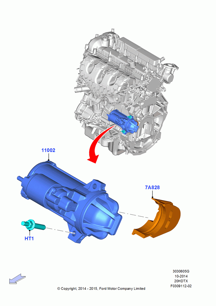 05G - Starter Motor, 2.0L EcoBoost (240PS); 19/JAN/2015