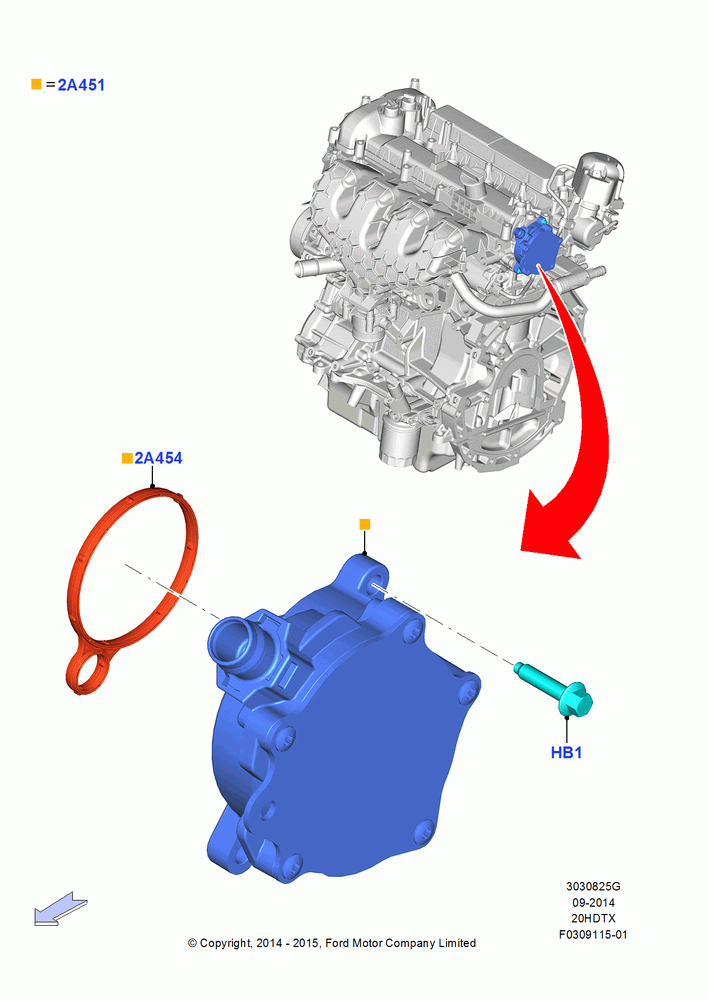 25G - Vacuum Control and Air Injection, 2.0L EcoBoost (240PS); 19/JAN/2015-06/SEP/2018