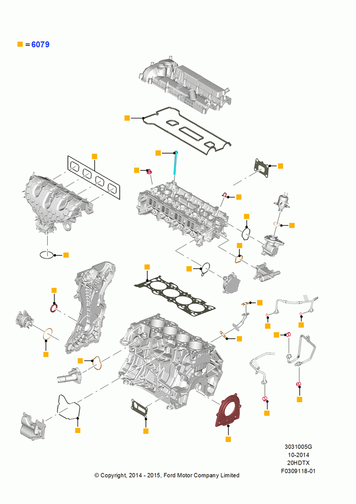 05G - Engine Gasket Kits, 2.0L EcoBoost (240PS); 19/JAN/2015-06/SEP/2018