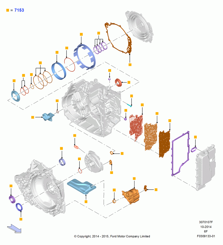 07F - Automatic Transmission Gasket Kits, 6 Speed Auto Transmission 6F50, 6 Speed Auto Transmission 6F55; 19/JAN/2015