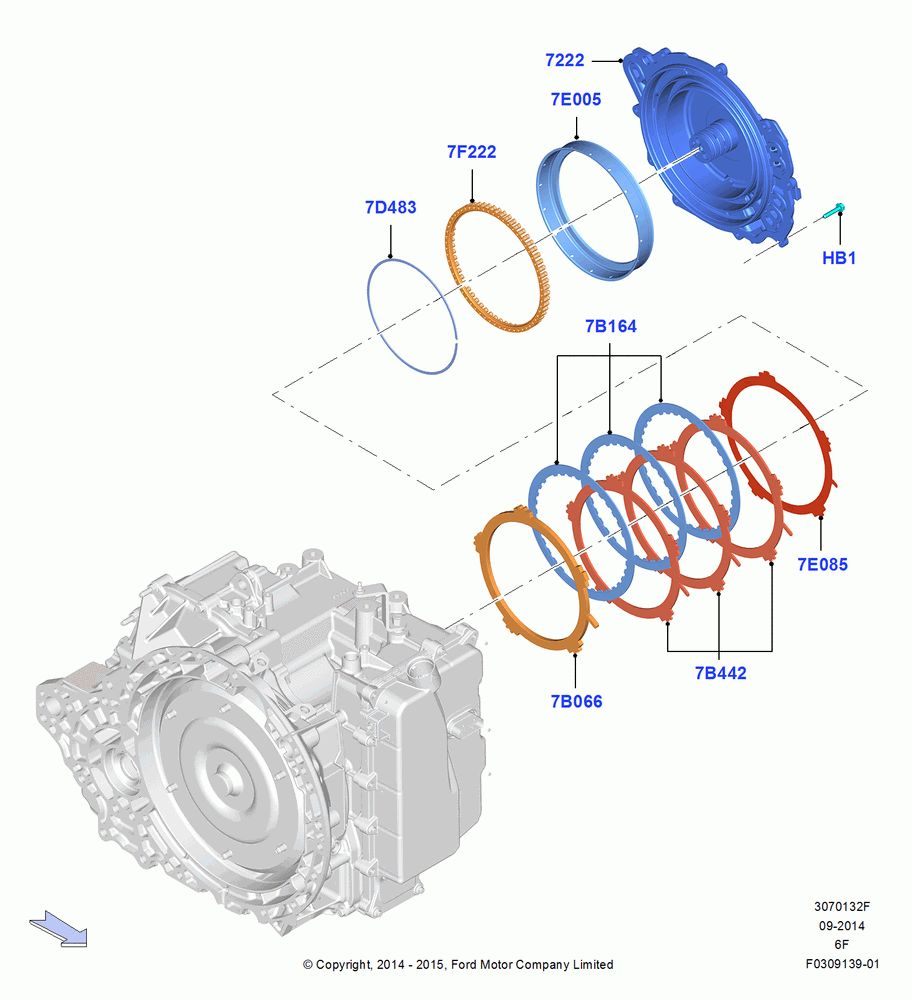 32F - Intermediate Clutch and Components, 6 Speed Auto Transmission 6F50, 6 Speed Auto Transmission 6F55; 19/JAN/2015