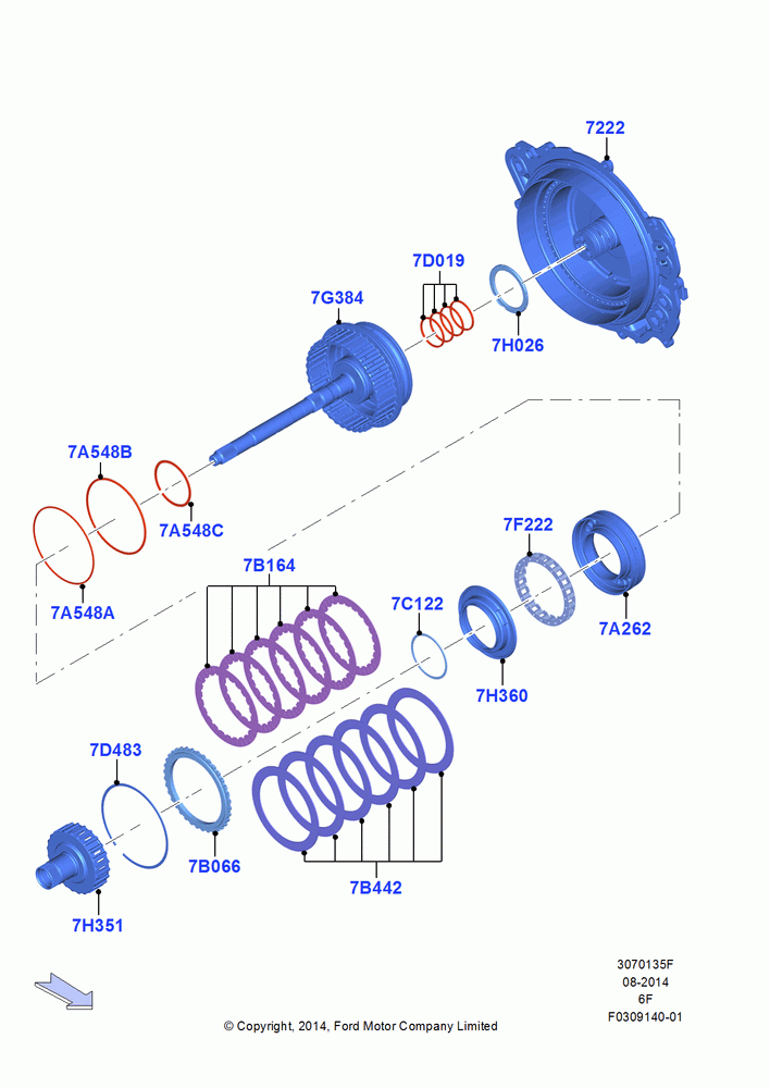35F - Overdrive Clutch and Components, 6 Speed Auto Transmission 6F50, 6 Speed Auto Transmission 6F55; 19/JAN/2015