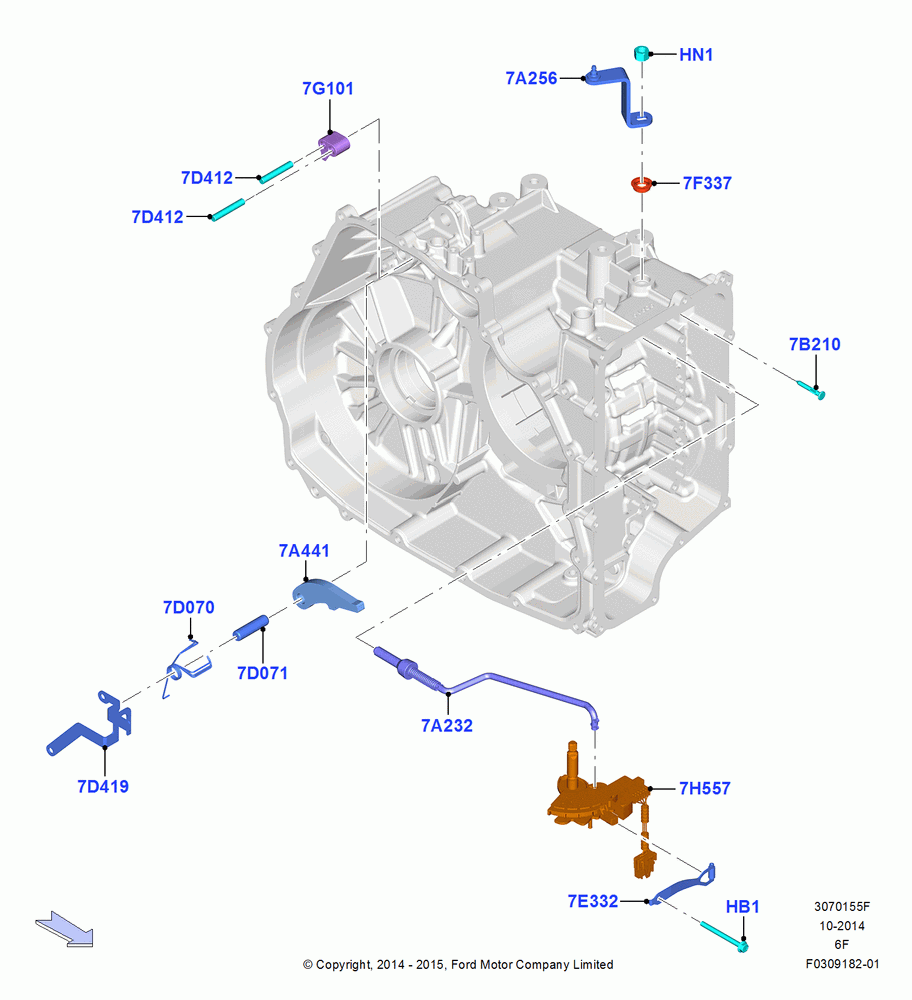 55F - Transmission Control Mechanisms, 6 Speed Auto Transmission 6F50, 6 Speed Auto Transmission 6F55; 19/JAN/2015
