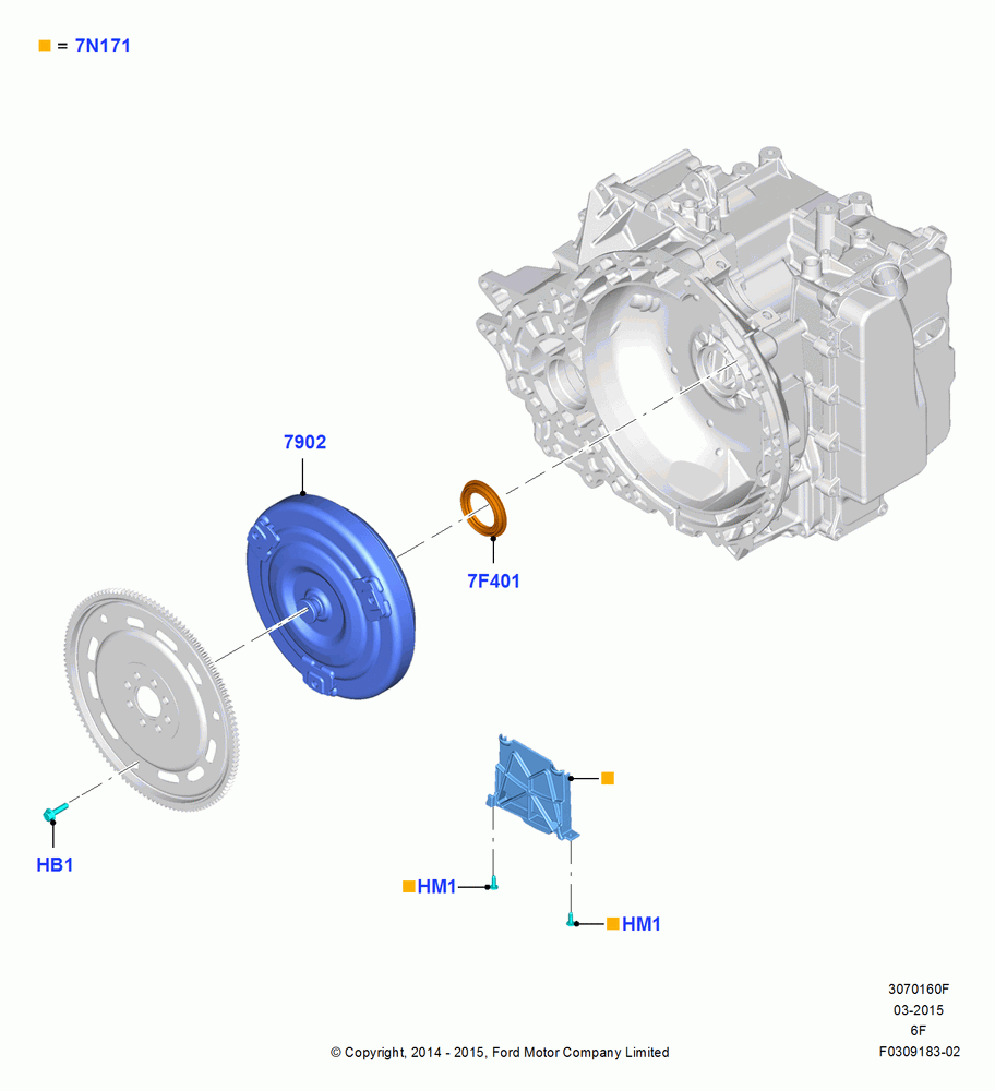 60F - Converter, 6 Speed Auto Transmission 6F50; 08/DEC/2014