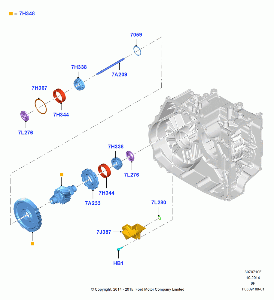 10F - Transfer Drive Components, 6 Speed Auto Transmission 6F50; 08/DEC/2014