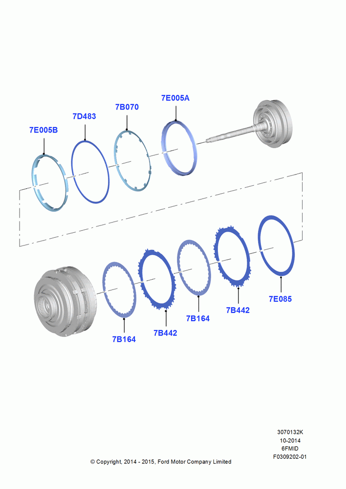 32K - Intermediate Clutch and Components, 6 Speed Auto Trans 6F Mid-Range; 19/JAN/2015