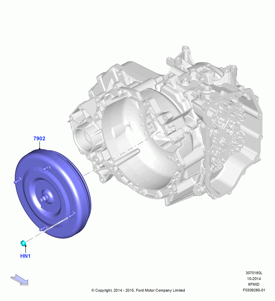 60L - Converter, 6 Speed Auto Trans 6F Mid-Range; 19/JAN/2015