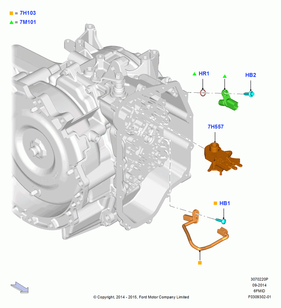 20P - Transmission Modules and Sensors, 6 Speed Auto Trans 6F Mid-Range; 19/JAN/2015