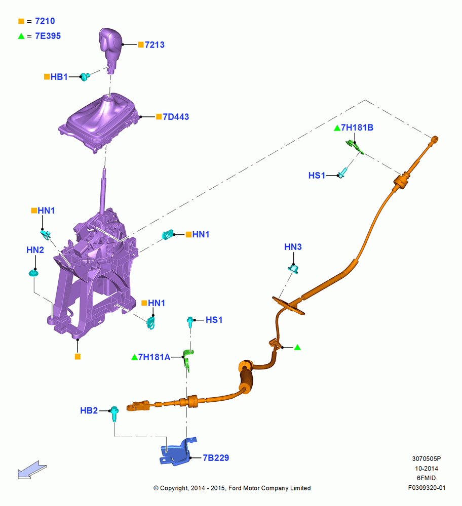 05P - Gear Change-Automatic Transmission, 6 Speed Auto Trans 6F Mid-Range; 19/JAN/2015