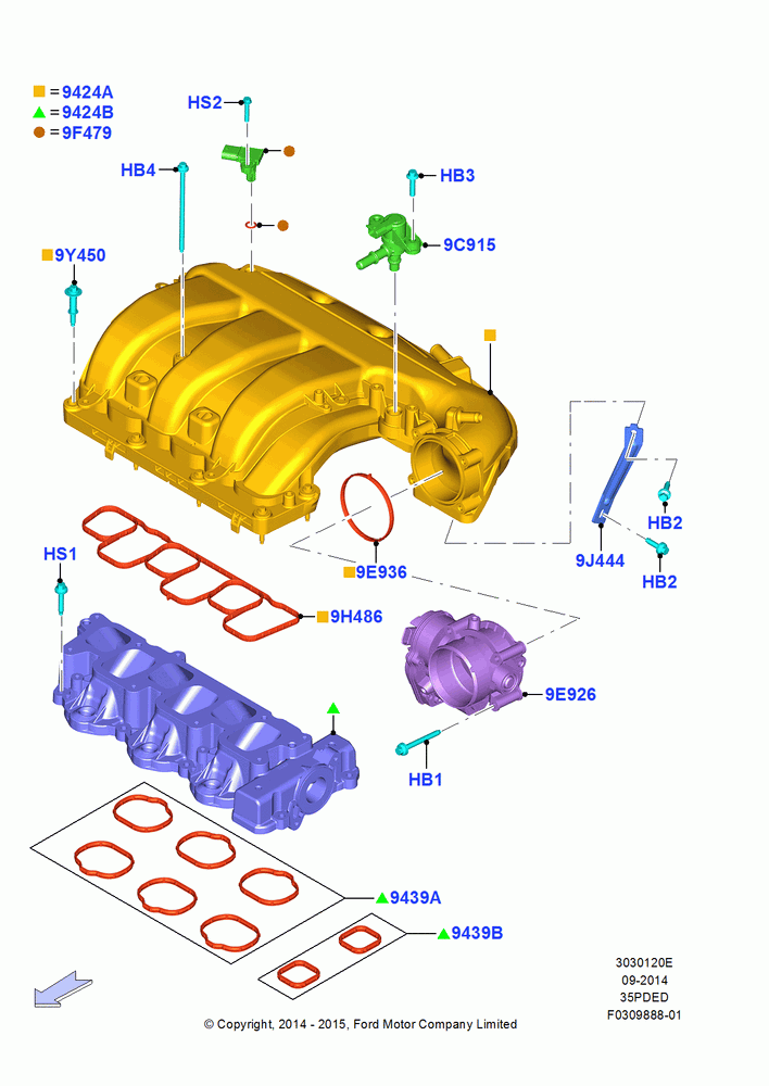 20E - Intake Manifold, 3.5L Cyclone V6 Petrol TIVCT; 19/JAN/2015