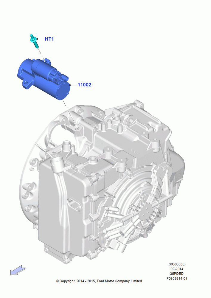 05E - Starter Motor, 3.5L Cyclone V6 Petrol TIVCT; 19/JAN/2015