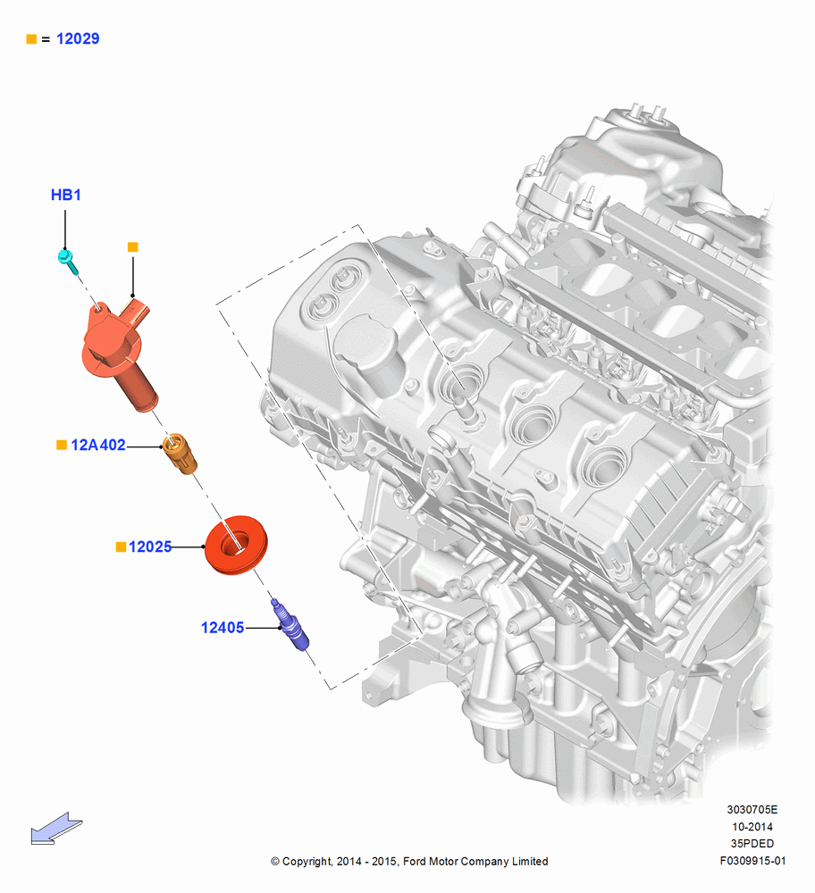 05E - Ignition Coil and Wires/Spark Plugs, 3.5L Cyclone V6 Petrol TIVCT; 19/JAN/2015