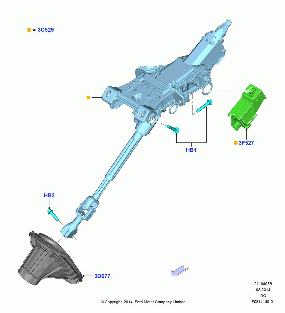 05B - Steering Column, With Manual Tilt/Slide Stg Column, Electronic Locking Steering Column; 19/JAN/2015