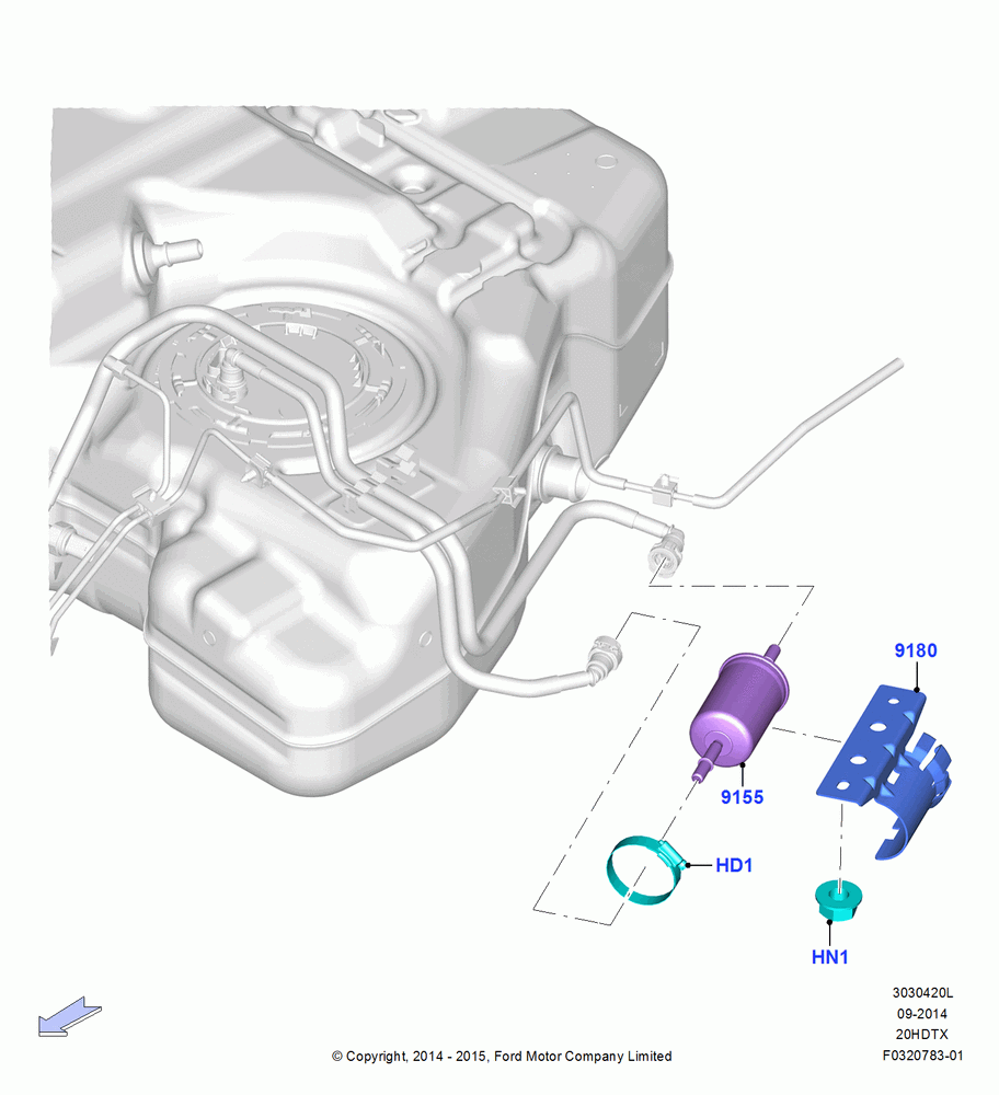 Fuel Filter, 2.0L EcoBoost (240PS)