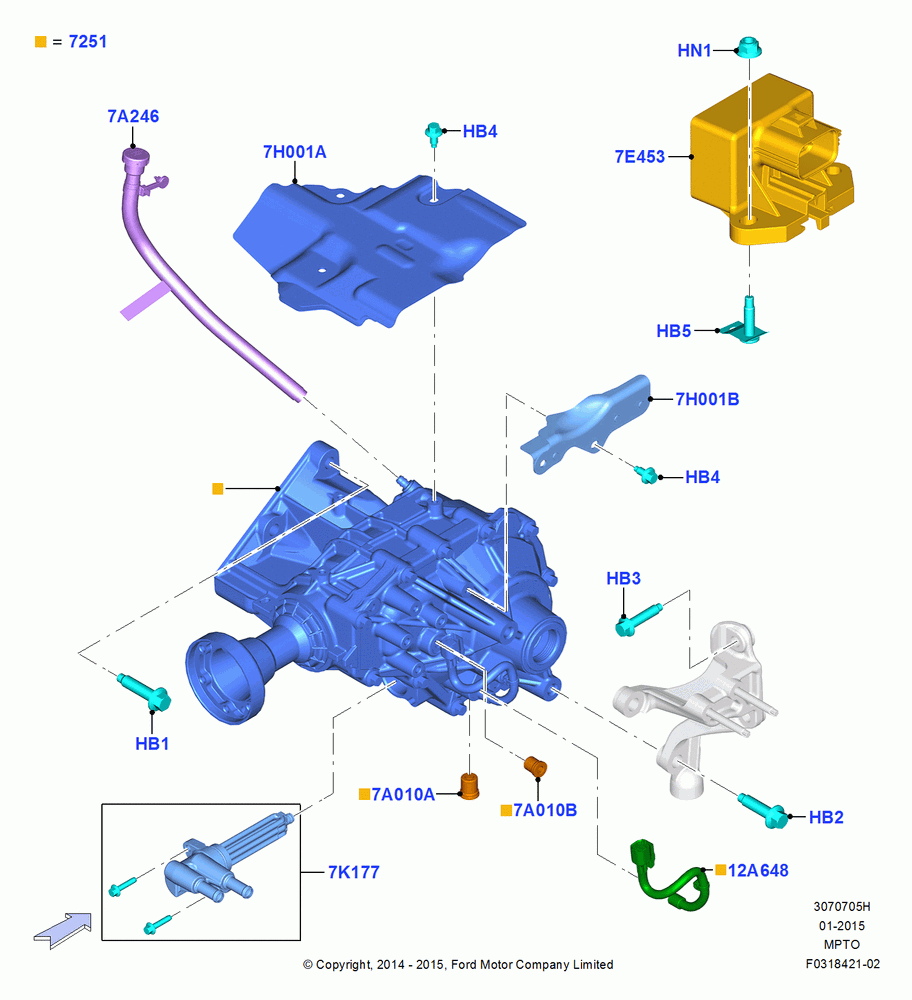 05H - Transfer Drive Case, 2.7L DOHC 4V DI GT V6 GAS/FFV, 4WD, Hot Weather Group; 19/JAN/2015-06/SEP/2018