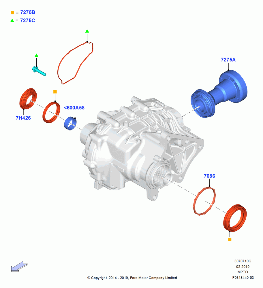 10G - Transfer Drive Components, 2.7L DOHC 4V DI GT V6 GAS/FFV, 4WD; 19/JAN/2015