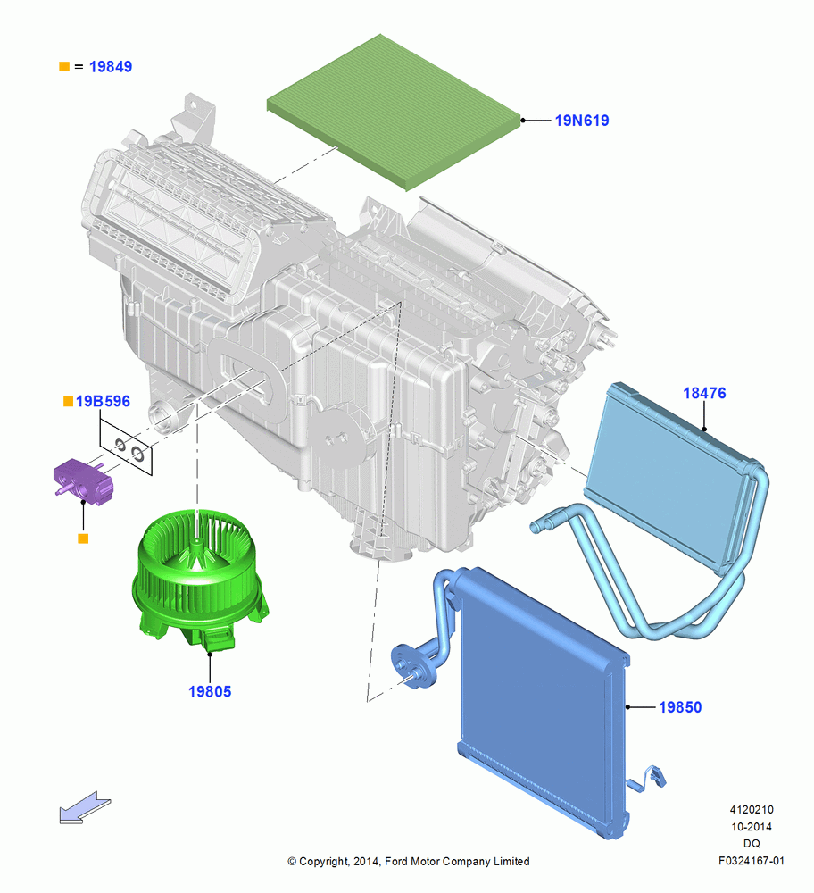 10 - Heater/Air Cond.Internal Components; 19/JAN/2015