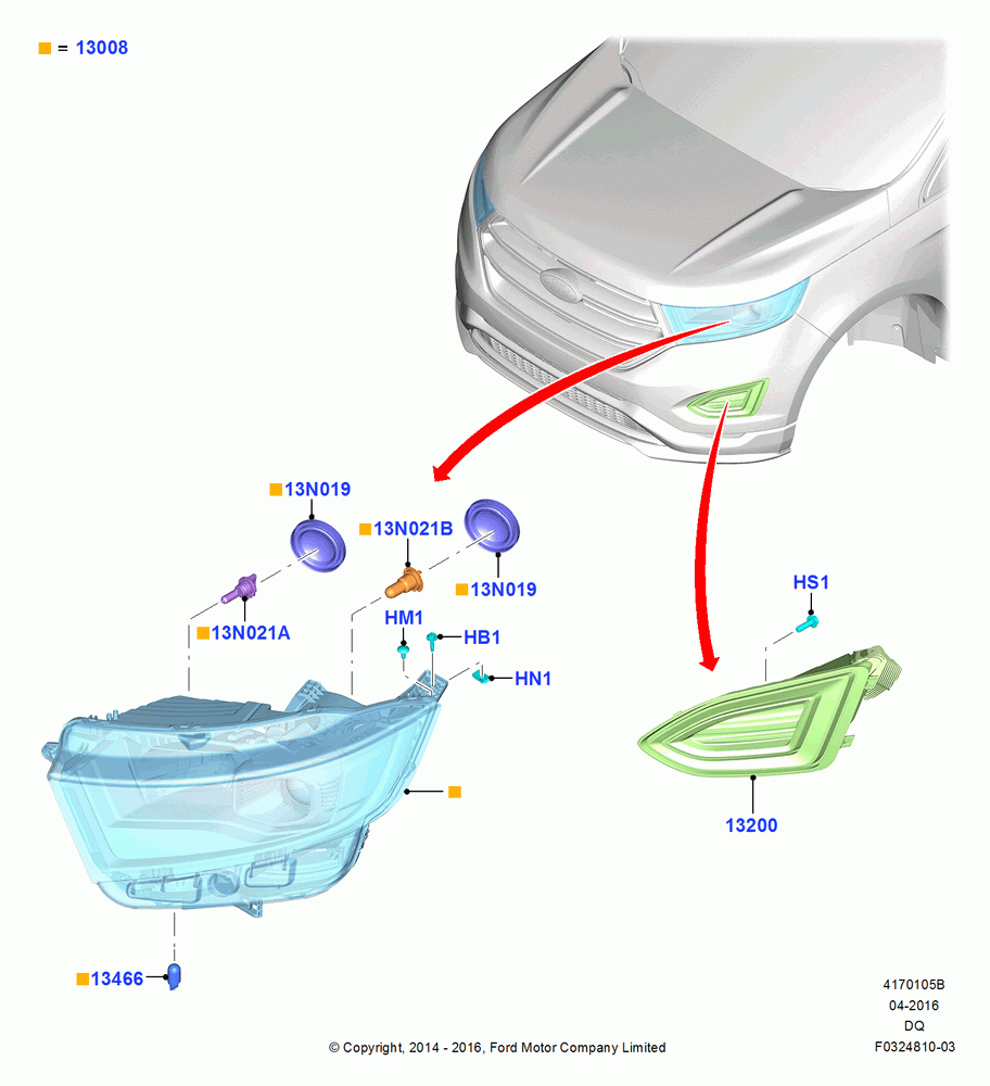 05B - Headlamps and Front Flasher Lamps, With Halogen Headlamp; 19/JAN/2015-06/SEP/2018