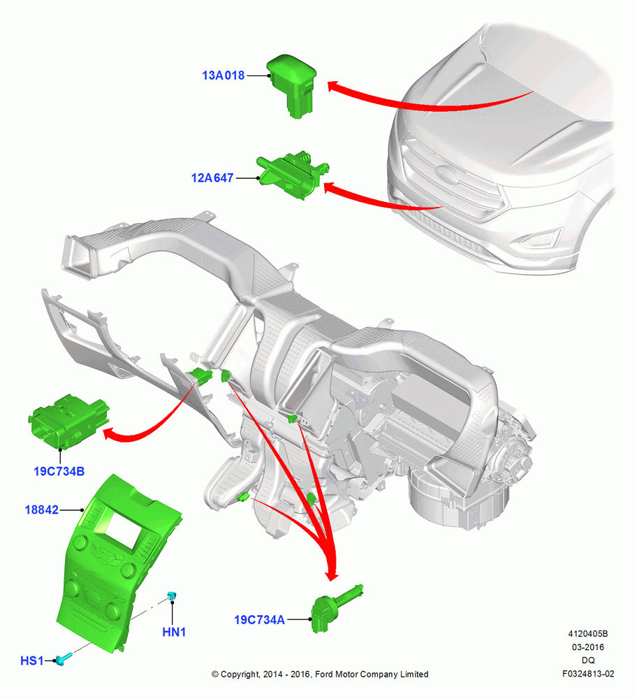05B - Heater & Air Conditioning Controls, Dual Zone Auto Temp Control A/C, Human Machine Interface 2; 19/JAN/2015