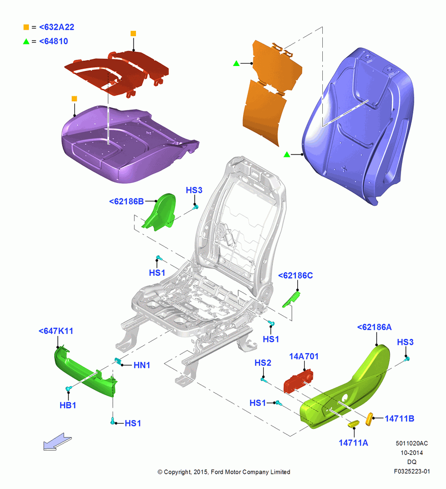 20AC - Front Seat Pads/Valances & Heating, Driver Heated Seat-Variable Temp, North American Markets; 19/JAN/2015