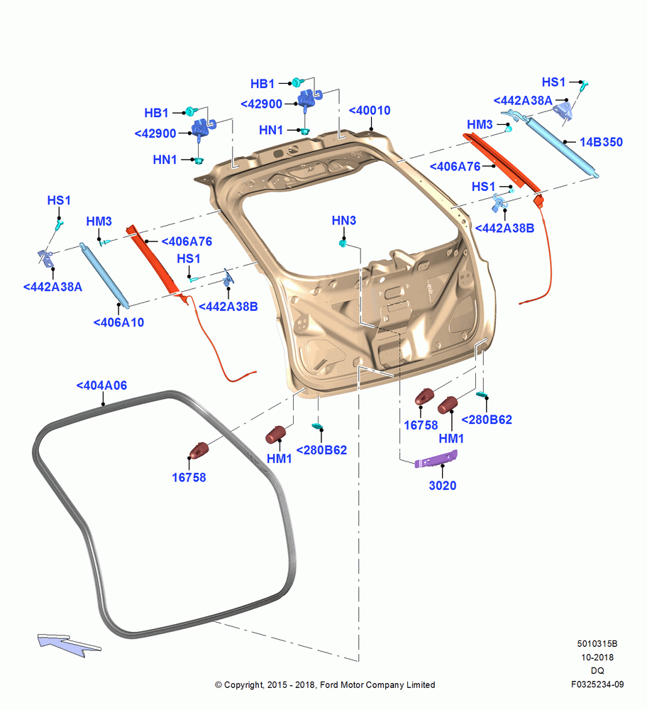 15B - Luggage Compartment Door, With Power Liftgate; 19/JAN/2015