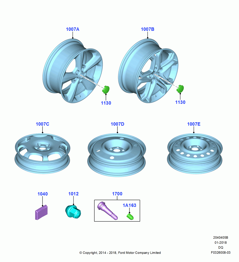 05B - Wheels, With 19" Wheels; 19/JAN/2015-06/SEP/2018