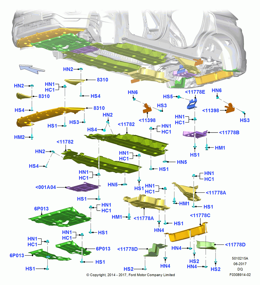 15A - Air Deflectors, North American Markets, Underbody Air Deflectors; 19/JAN/2015
