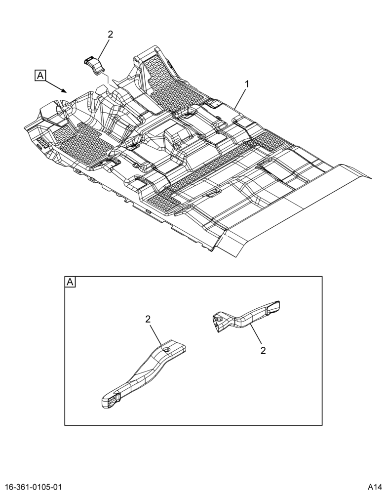 ..MAT,FLOOR , ASSY, CC W/DUCT (Eng. DC4O-7213036-AA)