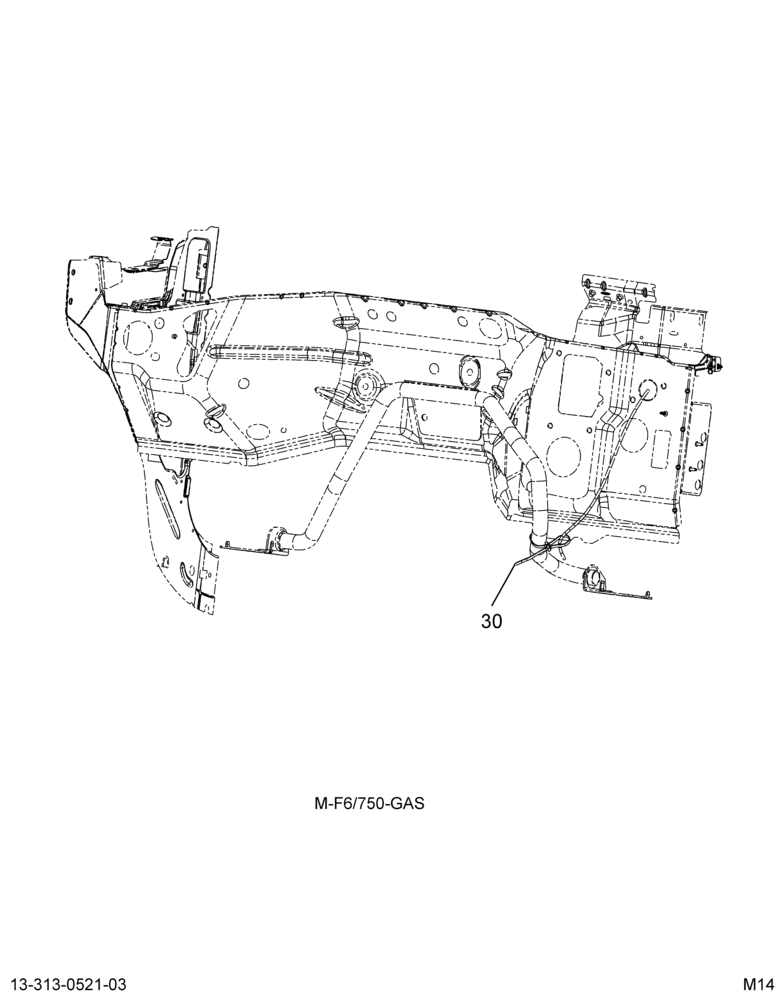 XMSN CONTROLS; SHIFT CABLES, W/FORD GAS ENG 3/3