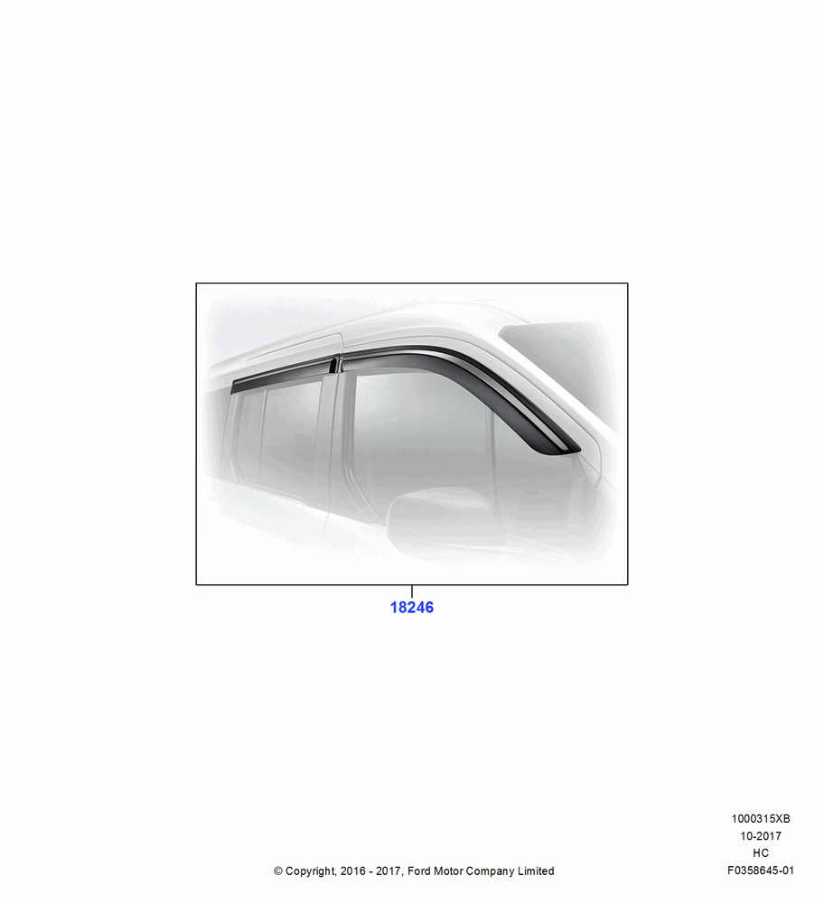 15XB - Body Dress Up Kits - Side, Accessory, Side Window Deflectors; 04/JUL/2016