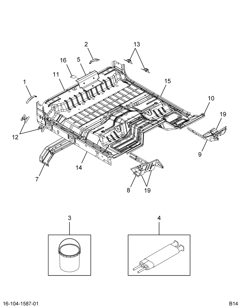 ..UNDERBODY,ASM , SUPER CAB (Intl. 3738289C94)