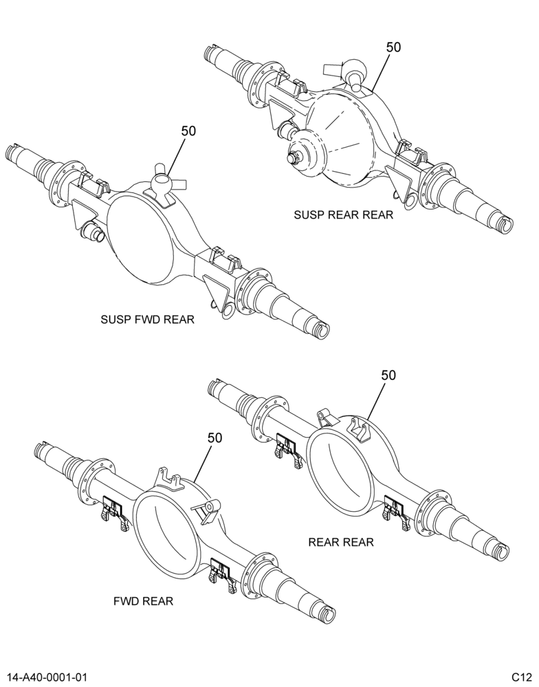BRK CHAMBER & SLACK ADJ; FWD RR AXLE