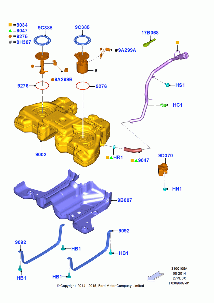 05A - Fuel Tank, 2.7L DOHC 4V DI GT V6 GAS/FFV; 08/DEC/2014