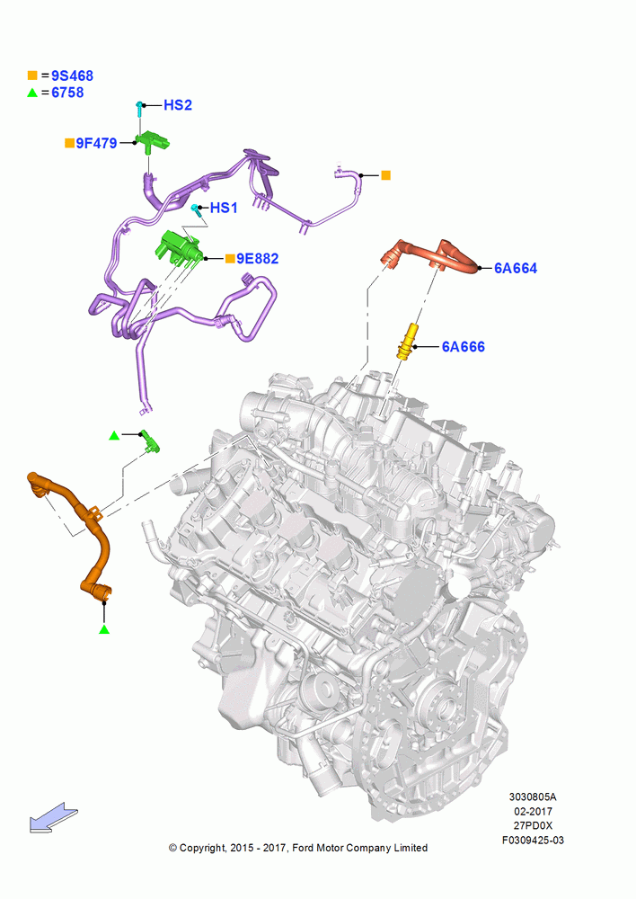 05A - Emission Control - Crankcase, 2.7L DOHC 4V DI GT V6 GAS/FFV; 19/JAN/2015