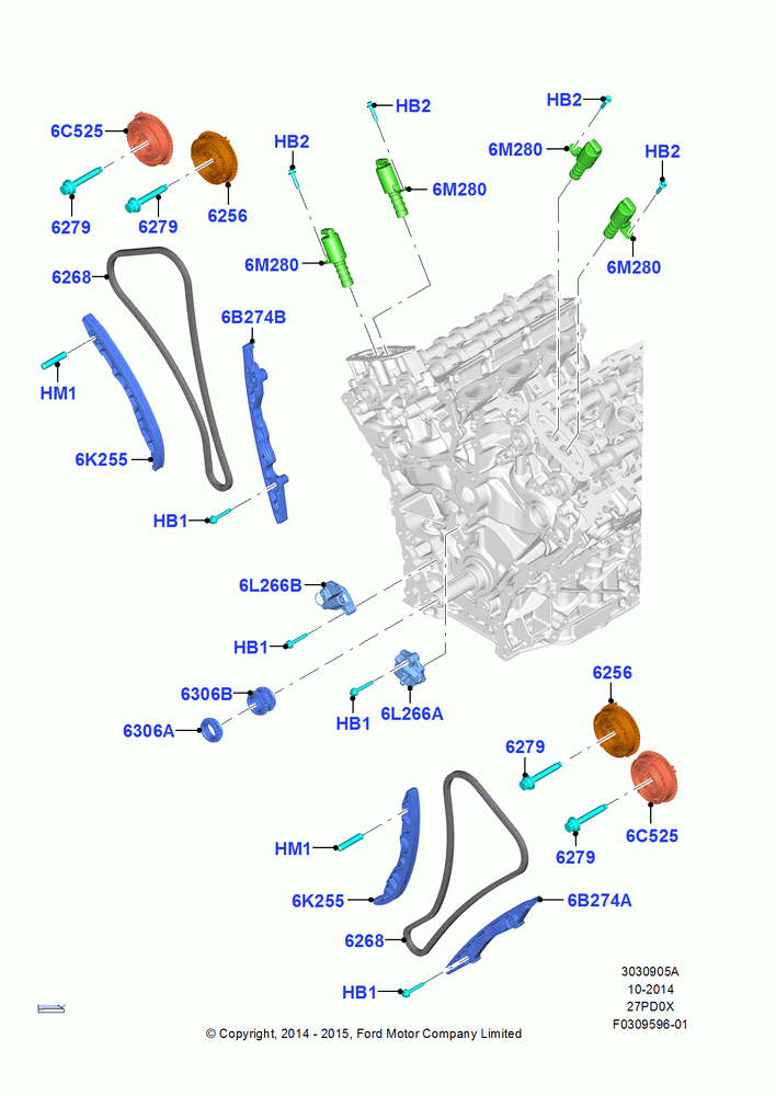 05A - Timing Gear, 2.7L DOHC 4V DI GT V6 GAS/FFV; 19/JAN/2015