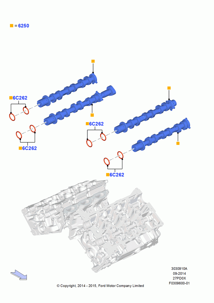 10A - Camshaft, 2.7L DOHC 4V DI GT V6 GAS/FFV; 19/JAN/2015
