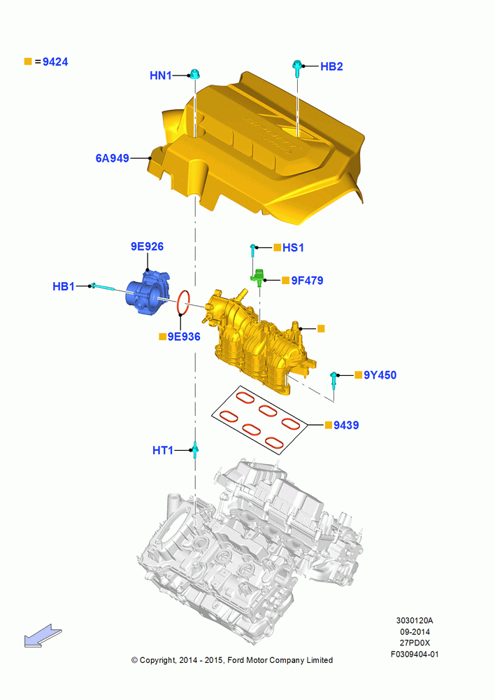 20A - Intake Manifold, 2.7L DOHC 4V DI GT V6 GAS/FFV; 19/JAN/2015
