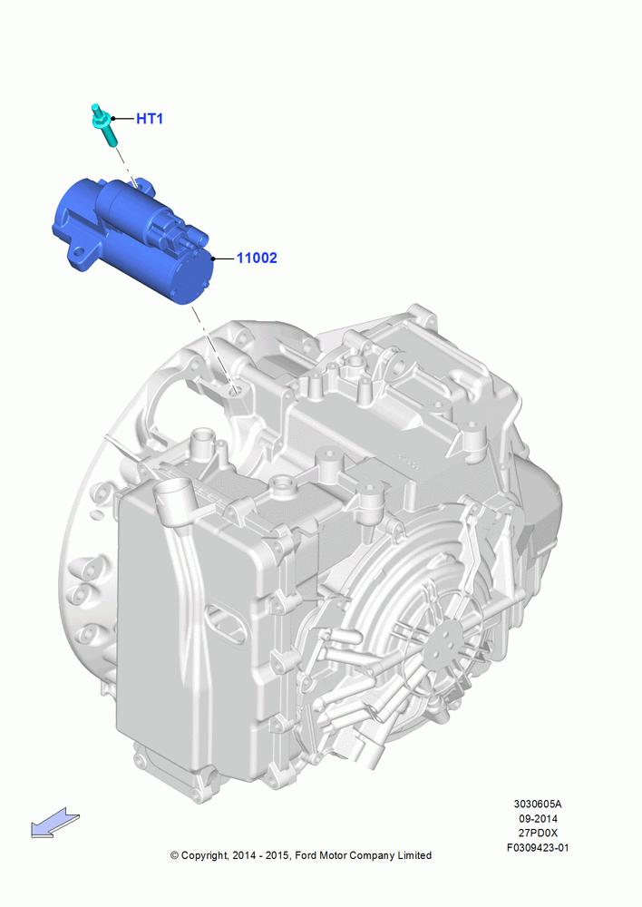 05A - Starter Motor, 2.7L DOHC 4V DI GT V6 GAS/FFV; 19/JAN/2015