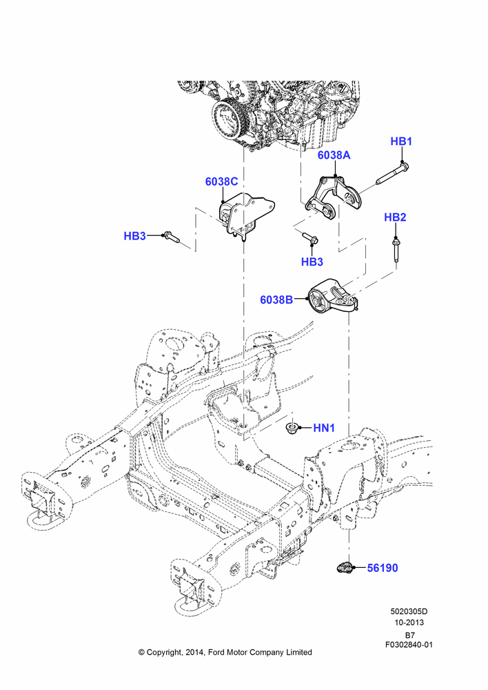 05D - Engine Mounting, 3.5L V6 GTDI; 02/FEB/2015-30/JUN/2017