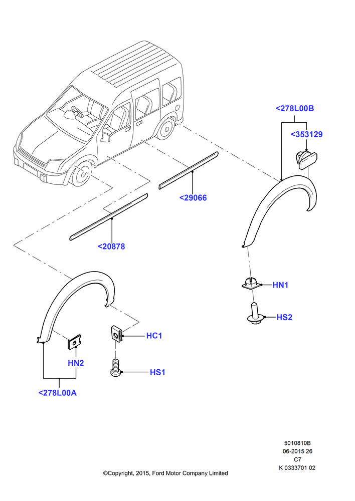 10B - Body Mouldings, (+)"CDN/PR/USA"; 01/APR/2009
