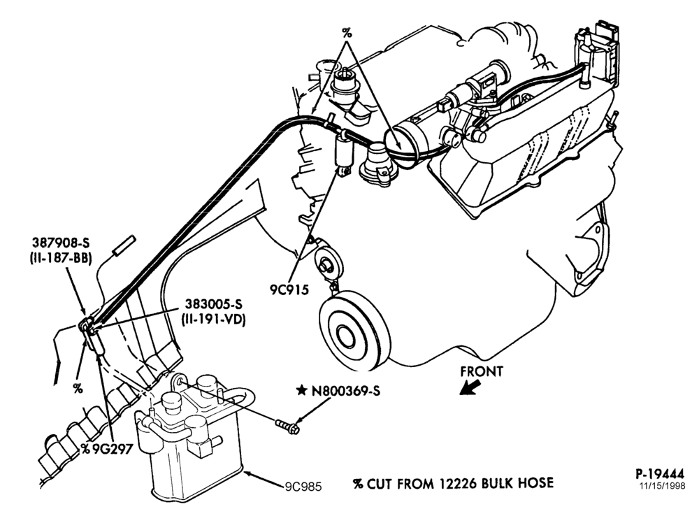 96.1 - 6 CYL. 3.0L - EXC. SOHC-Fuel vapor canister & related parts