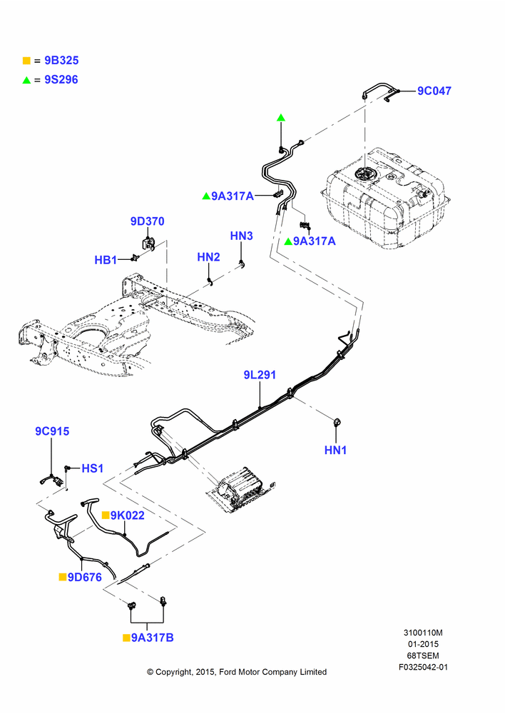 10M - Fuel Lines, 6.8L SOHC EFI NA V10 Gas, With Aft-Of-Axle Fuel Tank, With Ambulance Pack; 06/APR/2015