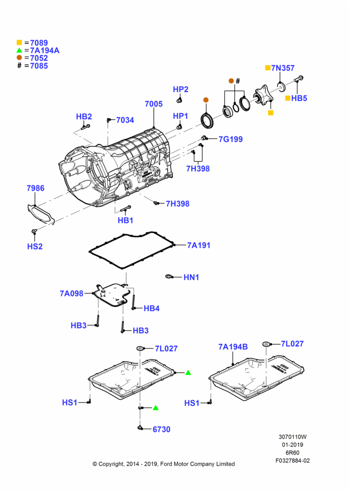 10W - Transmission External Components, 158"/4013MM Wheelbase, 176"/4470MM Wheelbase, 6 Speed Auto Transmission (6R140), 6 Speed Auto Trans (6R140); 06/APR/2015