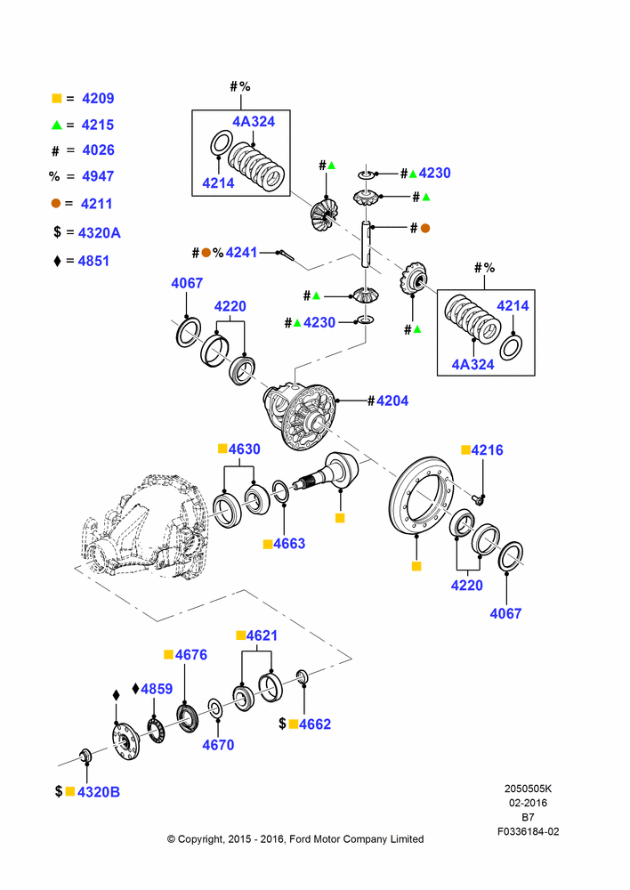05K - Components - Rear Axle Diff & Carr., Rear Axle Limited Slip Differential; 11/AUG/2014-30/JUN/2017